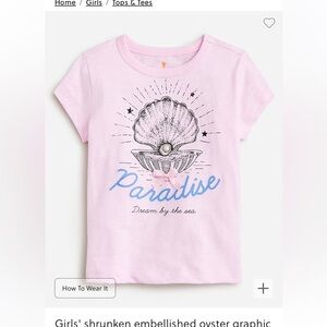 Never been worn kids shirt with pearl. New, in bag, with tags. XS. Retail $32.50